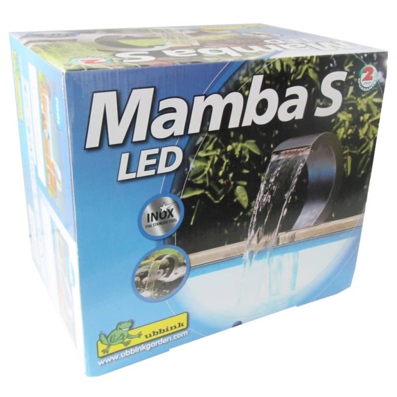 Produktbild för Ubbink Vattenfall Mamba S-LED rostfritt stål 7504632