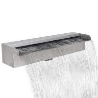 Produktbild för Rektangulärt Vattenfall Poolfontän i rostfritt stål 45 cm