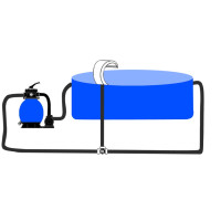 Produktbild för Poolfontän trädgårdsvattenfall i rostfritt stål 45 x 30 x 60 cm