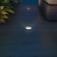 Produktbild för Utomhusspotlights med LED 3 st runda