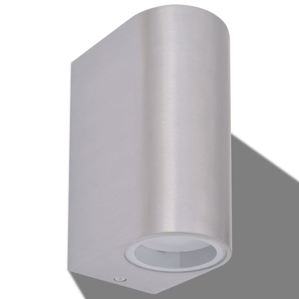 Produktbild för Utomhusvägglampa LED 2 st rund uppåt/nedåt