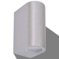 Produktbild för Utomhusvägglampa LED 2 st rund uppåt/nedåt
