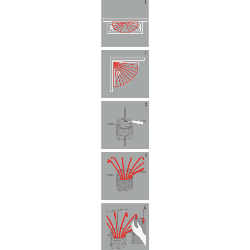 Produktbild för Sealskin Duschdraperistång parasoll hörn