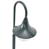 Produktbild för Lyktstolpe för trädgård E27 120 cm aluminium mörkgrön