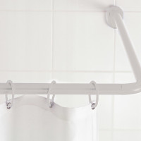 Produktbild för RIDDER Universell duschstång för hörn 25 mm vit 59501