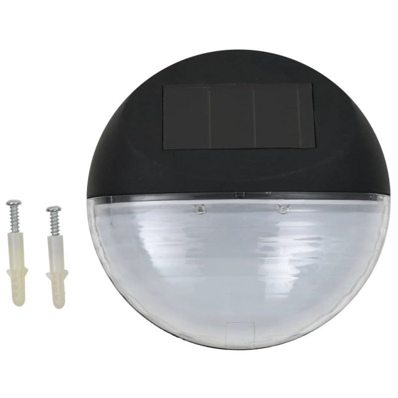 Produktbild för Sollampa vägg LED set 12 st rund svart