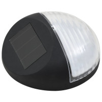 Miniatyr av produktbild för Sollampa vägg LED set 12 st rund svart