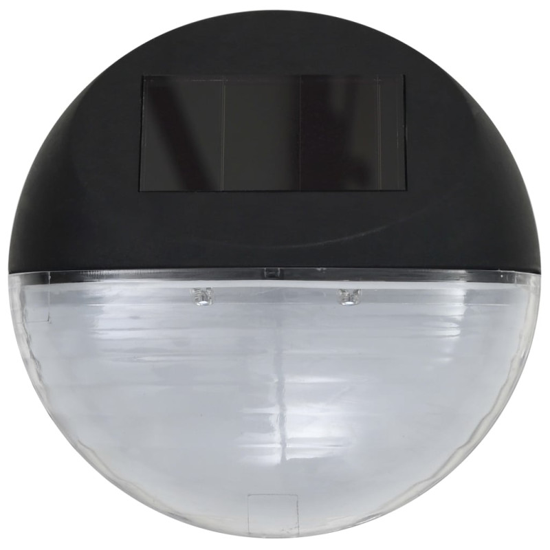 Produktbild för Sollampa vägg LED set 12 st rund svart