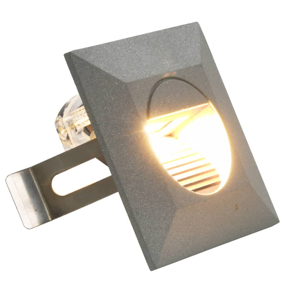 Produktbild för Utomhusvägglampa LED 6 st 2 W silver fyrkantig