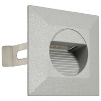 Produktbild för Utomhusvägglampa LED 6 st 2 W silver fyrkantig