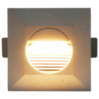Produktbild för Utomhusvägglampa LED 6 st 2 W silver fyrkantig