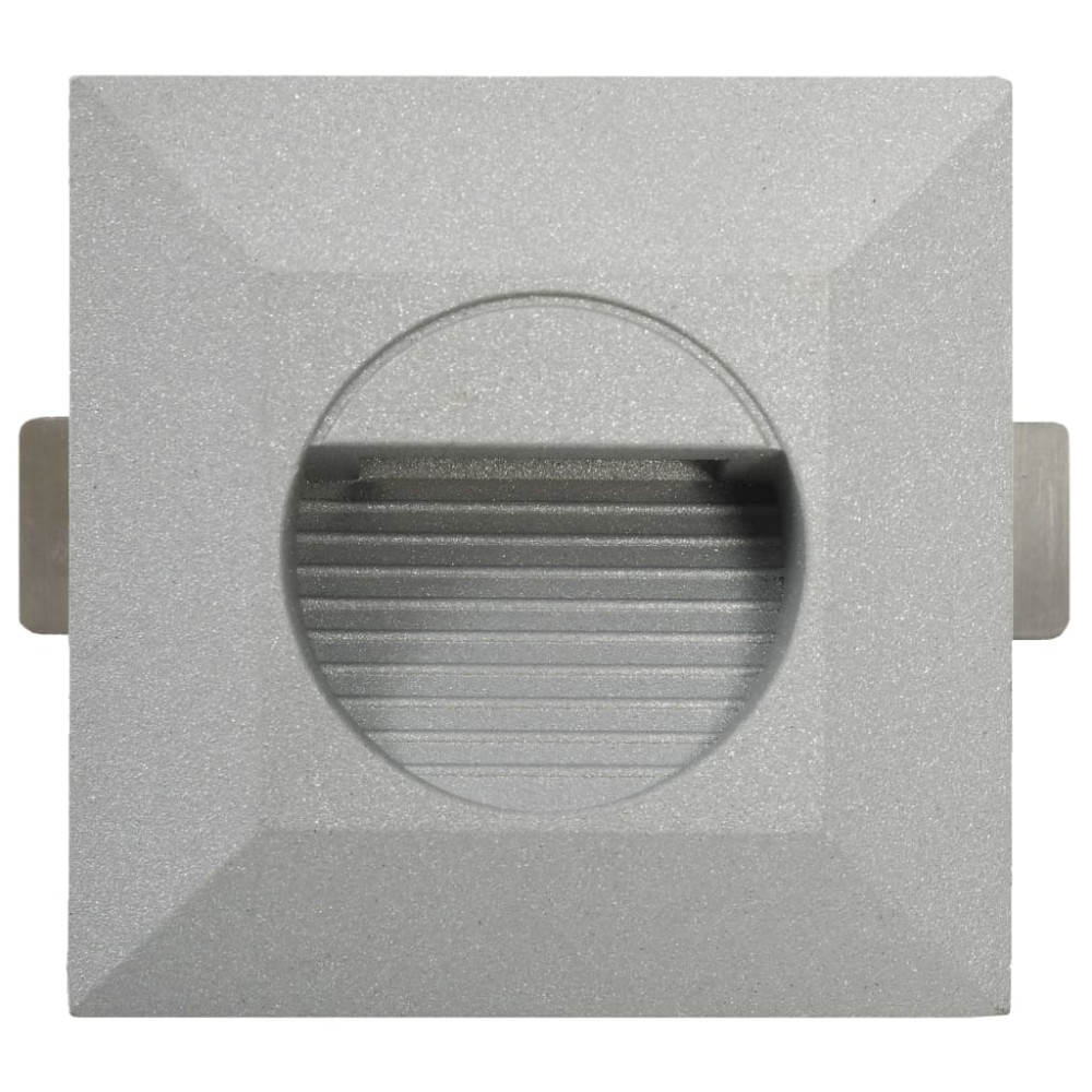 Produktbild för Utomhusvägglampa LED 6 st 2 W silver fyrkantig