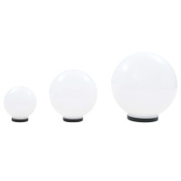 Produktbild för Globlampa LED set 3 st sfäriska 20/30/40 cm PMMA