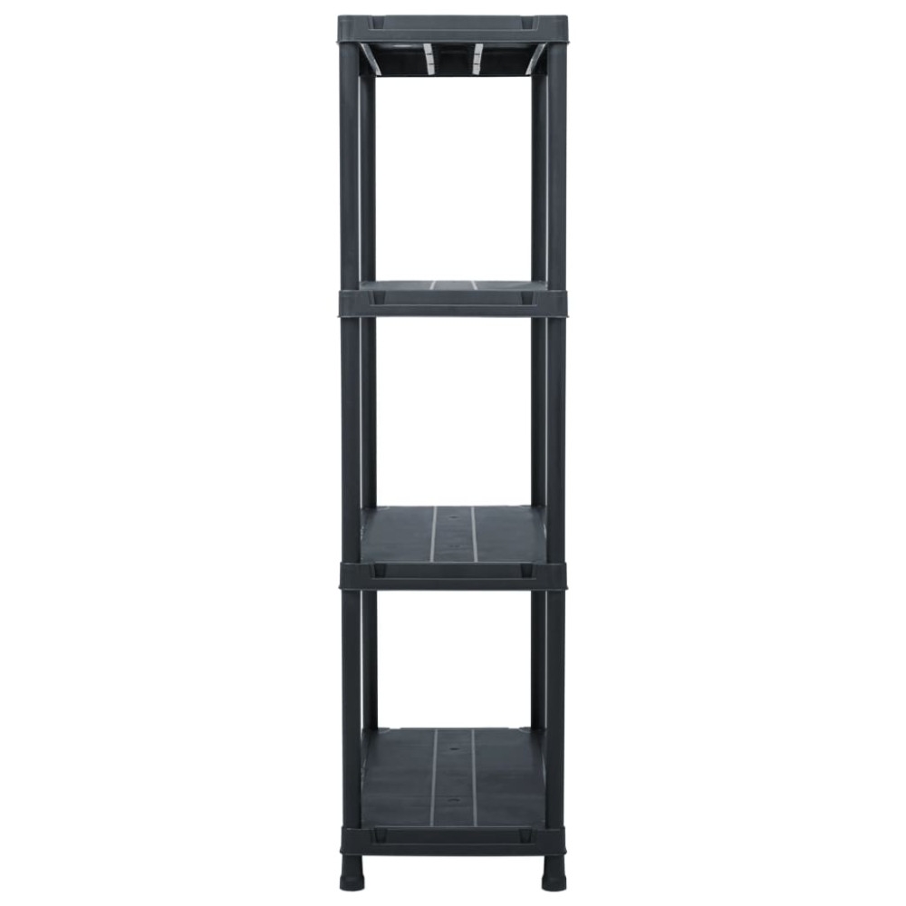 Produktbild för Förvaringshyllor 5 st svart 60x30x138 cm plast