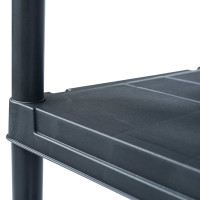 Produktbild för Förvaringshyllor 5 st svart 60x30x138 cm plast