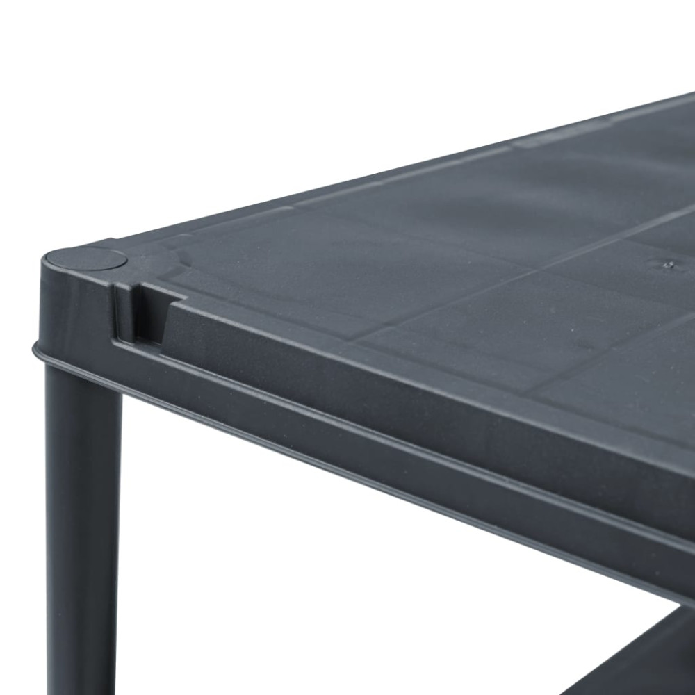 Produktbild för Förvaringshyllor 5 st svart 60x30x138 cm plast