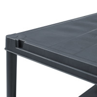 Produktbild för Förvaringshyllor 5 st svart 60x30x138 cm plast