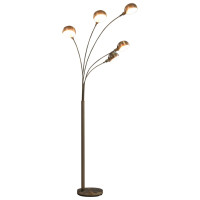 Produktbild för Golvlampa 200 cm 5 x E14 silver