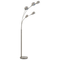 Produktbild för Golvlampa 200 cm 5 x E14 silver