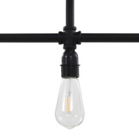 Miniatyr av produktbild för Taklampa svart 3 x E27-lampor