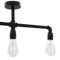 Miniatyr av produktbild för Taklampa svart 3 x E27-lampor