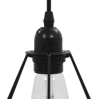 Miniatyr av produktbild för Taklampa med diamantdesign svart 3 x E27-lampa