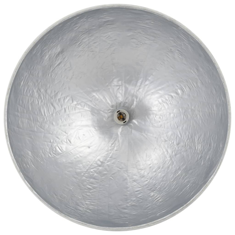 Produktbild för Hänglampa vit och silver Ø50 cm E27