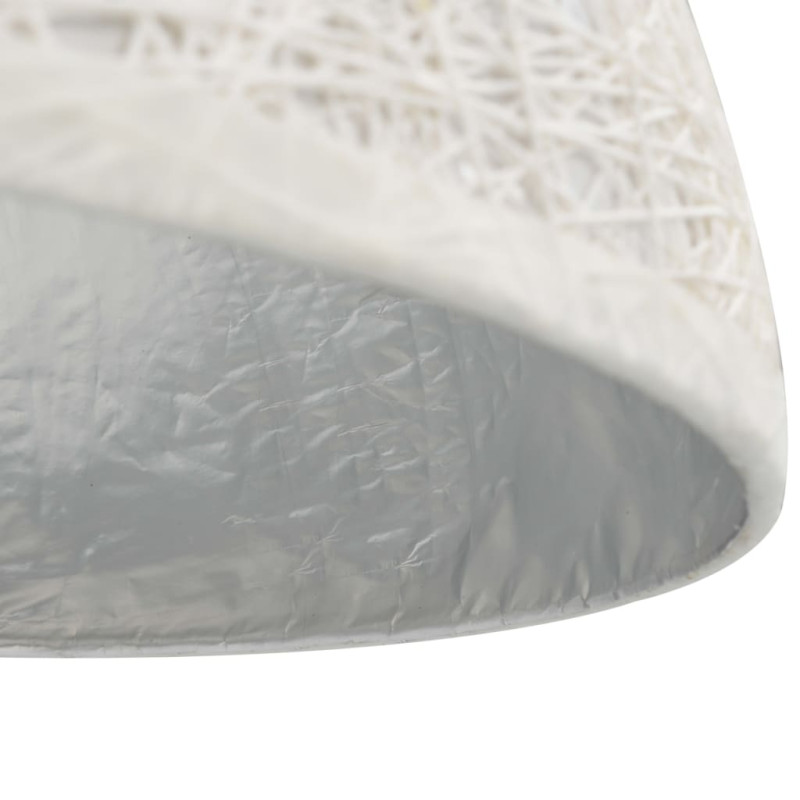 Produktbild för Hänglampa vit och silver Ø50 cm E27
