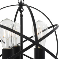 Miniatyr av produktbild för Hänglampa svart sfär 3 x E27-lampor