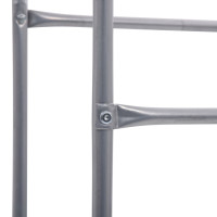 Produktbild för Förvaringshylla för 3 backar silver 50x33x116 cm stål