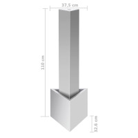 Produktbild för Trädgårdsfontän 37,7x32,6x110 rostfritt stål