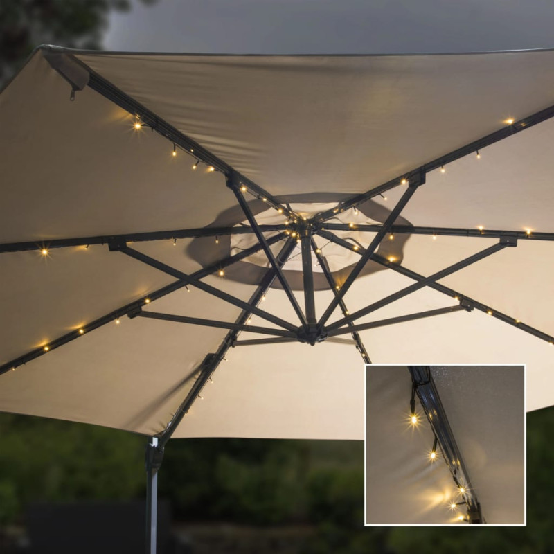 Produktbild för HI Soldriven LED-slinga till parasoll 130 cm