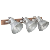 Produktbild för Industriell vägglampa silver 65x25 cm E27