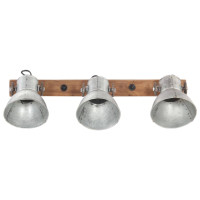 Produktbild för Industriell vägglampa silver 65x25 cm E27