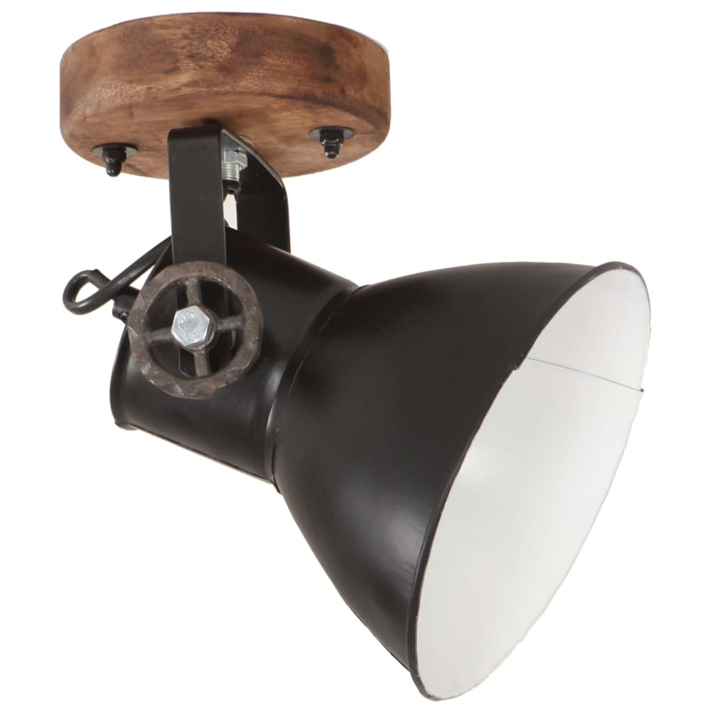 Produktbild för Industriell vägglampa/taklampa 2 st svart 20x25 cm E27
