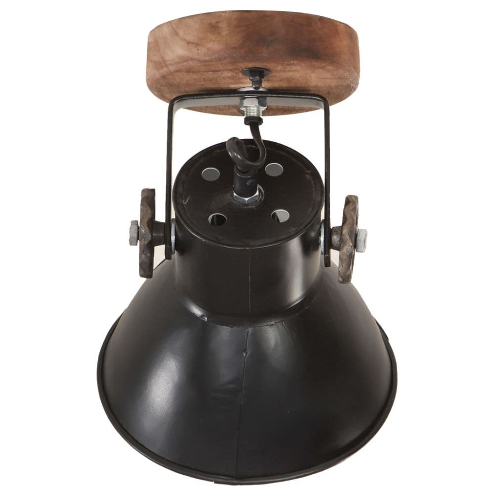 Produktbild för Industriell vägglampa/taklampa 2 st svart 20x25 cm E27
