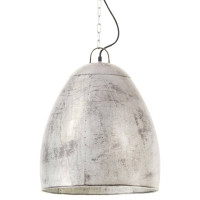 Produktbild för Hänglampa industriell 25 W silver rund 42 cm E27