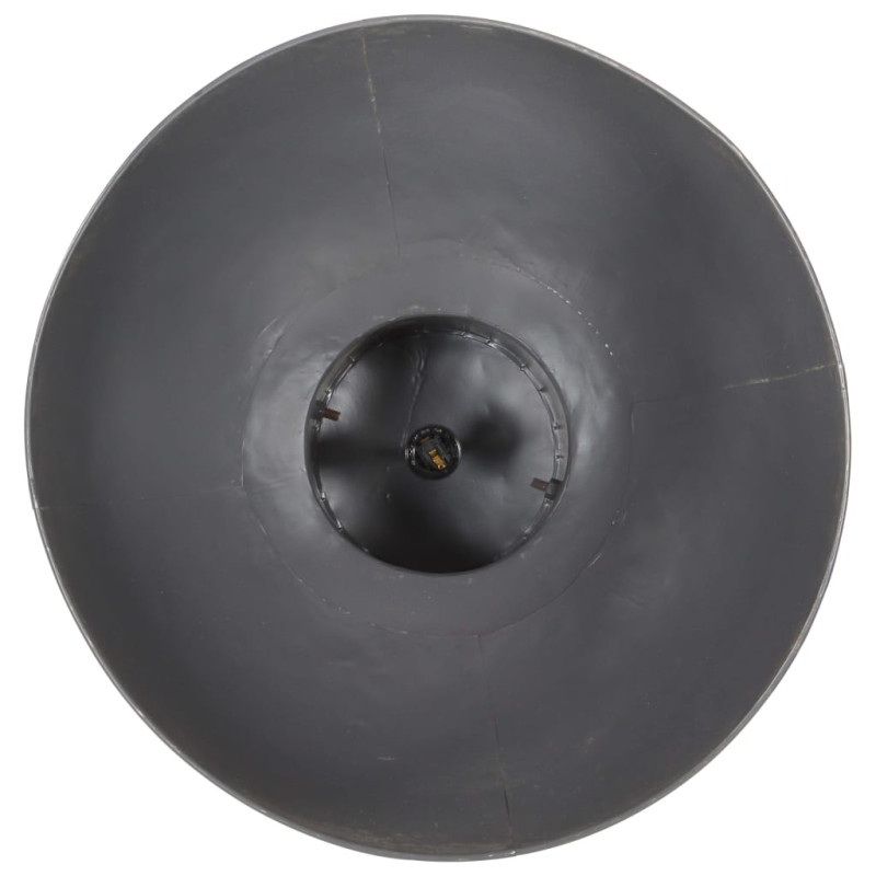 Produktbild för Hänglampa industriell 25 W grå rund mangoträ 52 cm E27