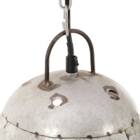 Produktbild för Hänglampa industriell 25 W silver rund 32 cm E27