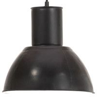 Produktbild för Hänglampa industriell 25 W svart rund 28,5 cm E27