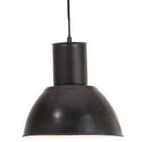 Produktbild för Hänglampa industriell 25 W svart rund 28,5 cm E27