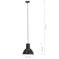 Produktbild för Hänglampa industriell 25 W svart rund 28,5 cm E27