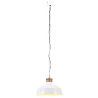 Produktbild för Hänglampa industriell 32 cm vit E27