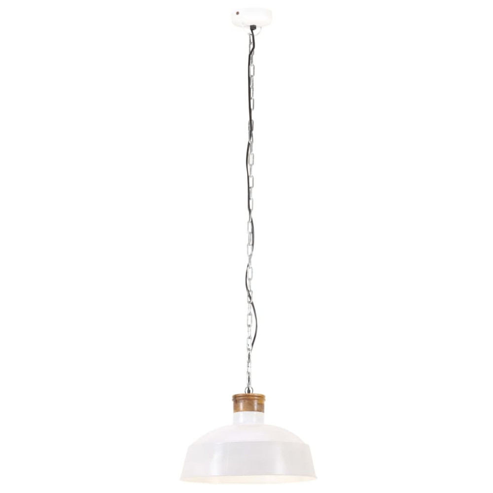 Produktbild för Hänglampa industriell 32 cm vit E27