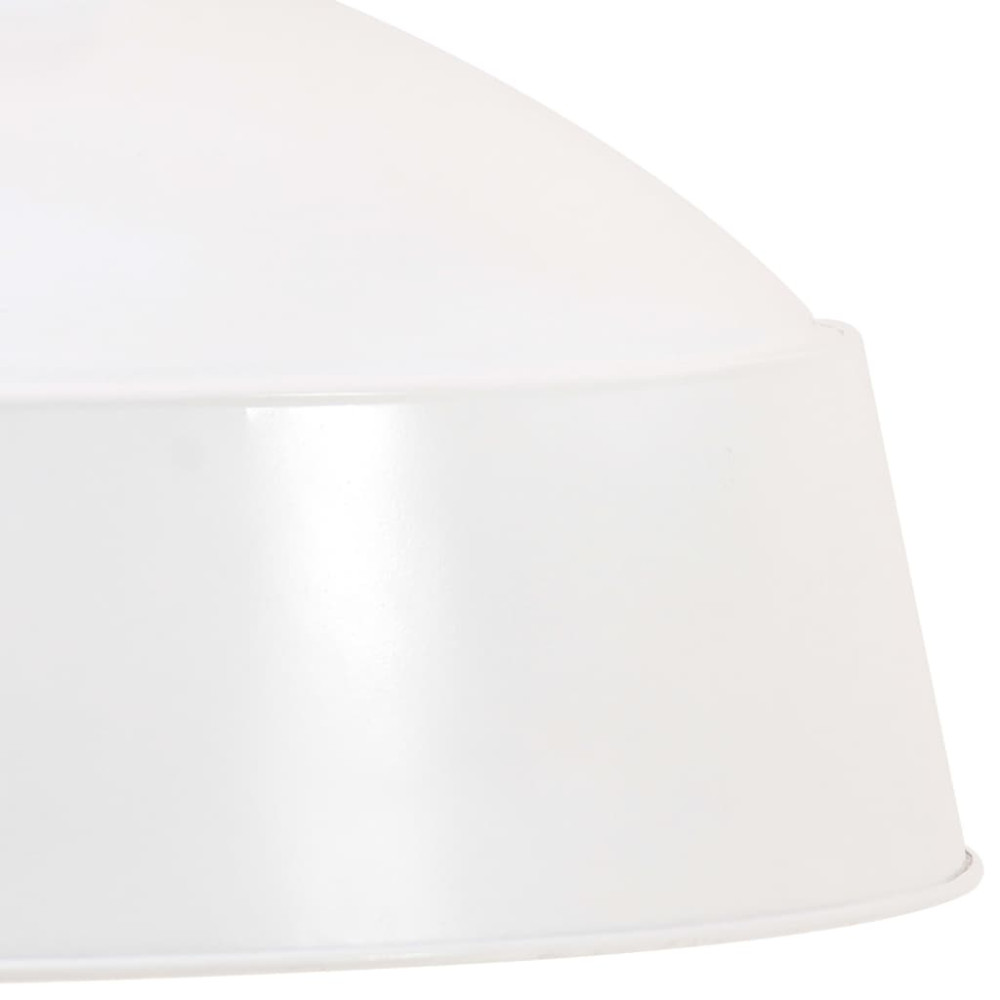 Produktbild för Hänglampa industriell 32 cm vit E27