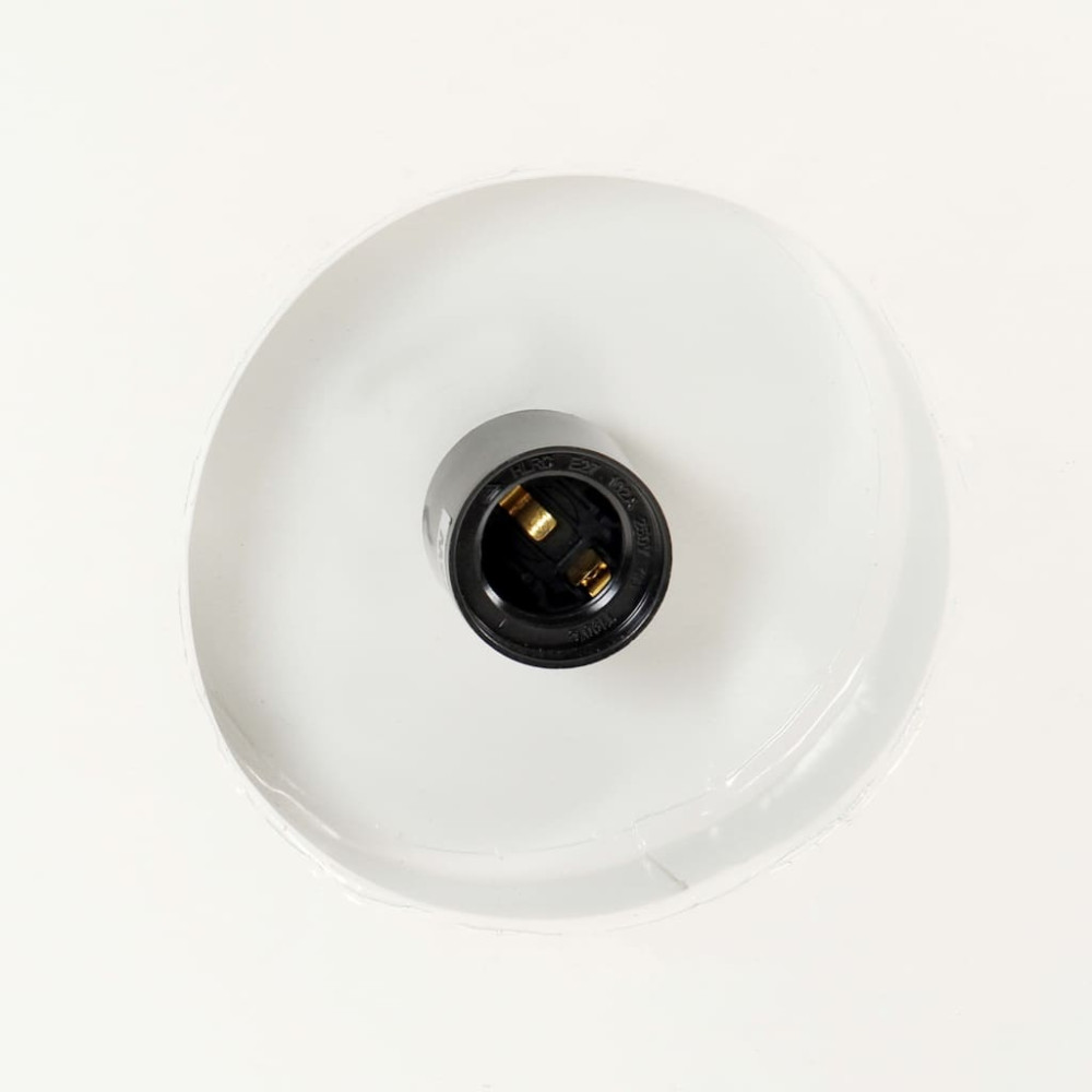 Produktbild för Hänglampa industriell 32 cm vit E27