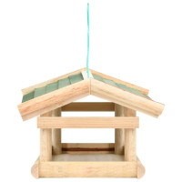 Miniatyr av produktbild för Fågelmatare massivt trä 35x29,5x21 cm