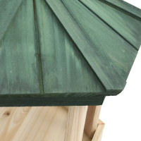 Produktbild för Fågelmatare stående massivt granträ 33x110 cm
