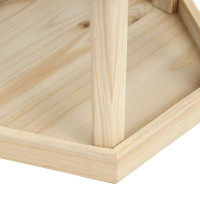 Produktbild för Fågelmatare stående massivt granträ 33x110 cm
