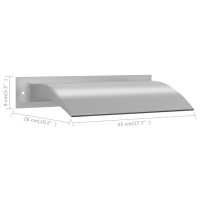 Produktbild för Poolfontän silver 45x26x13 cm rostfritt stål